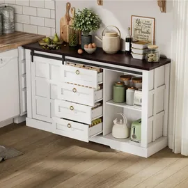 modfu Sideboard 150 x 85 x 40 cm Weiß