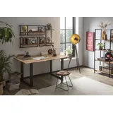 SIT Möbel Hocker mit Fußstütze Akazie natur schwarz B 38 x cm - beige