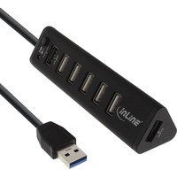 InLine USB-Hub, 1x USB-A 3.0, 6x USB-A 2.0, USB-A