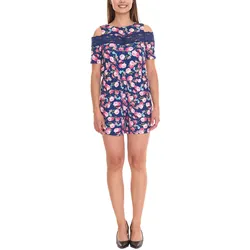 melrose Jumpsuit ansprechender Damen Overall im Blumen-Muster 25315223 Blau/Bunt - 40