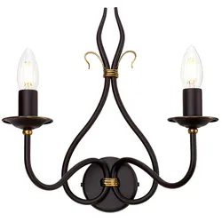 Wandleuchte Lampe Klassisch Vintage Eisen Rost Gold Flurleuchte B 33,7 cm