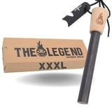 OUTDOOR NINJA Feuerstahl The Legend XXXL Bushcraft Feuerstahl für Wandern, Outdoor, Trekking, Camping und andere Outdoor Hobby's inkl. Multifunktionskratzer, die perfekte Survival Ausrüstung