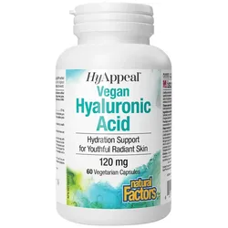Natural Factors HyAppeal Vegan Hyaluronic Acid (60 Kapseln)