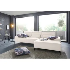 sit&more Ecksofa SIT & MORE "Gizeh L-Form", beige (elfenbein), B:289cm T:178cm, Sofas, Ecksofa, Fußhöhe 15 cm, inklusive Sitztiefenverstellung und Kopfteilverstellung