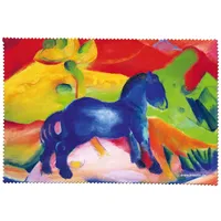 Fridolin 18821 Brillenputztuch Franz Marc - Blaues Pferd, Mikrofaser, 18 x 12,5 cm