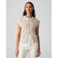Opus Damen Strickjacke | Gerippte Strickweste DUFKA Beige, S