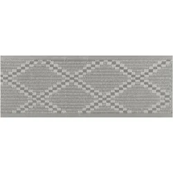 Outdoor Teppich grau 60 x 105 cm kariertes Muster Kurzflor JALNA