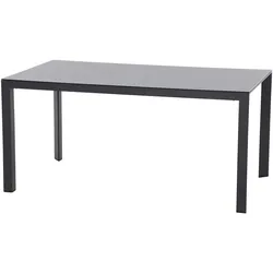 SIENA GARDEN Ricon Dining Tisch, anthrazit matt/dark concrete, Alu/Glas, 160 x 90 cm, Tischplatte mit Keramikpulver