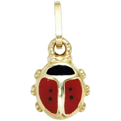 Ketten-Anhänger JOBO "Anhänger Marienkäfer", gold (gelbgold 333), Schmuckanhänger, Damen, Gelbgold 333, 333 Gold