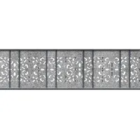 zaunzu Sichtschutz Design Vlies Ornament für Doppelstabmatten Hellgrau 2,6m