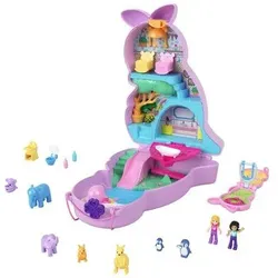 MATTEL HKV50 Polly Pocket Mama & Joey Känguru Schatulle, inkl. Figuren & Zubehör