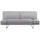 Beliani Schlafcouch Polyester 2-Sitzer Grau/Silber