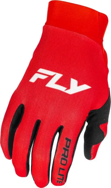 Fly Racing Pro Lite Handschuhe Rot Weiss - M