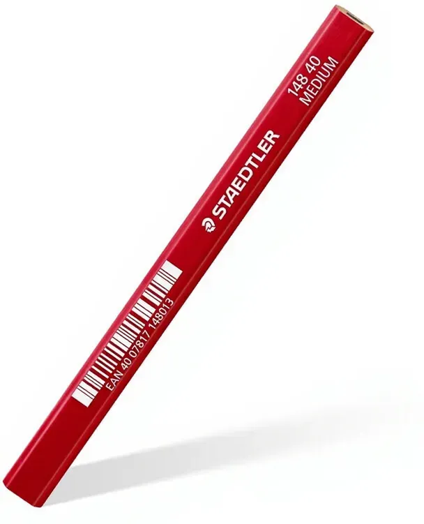 STAEDTLER Carpenter Flachstift, sechskantig, Graphit, mittlere Härte, ideal für Holzarbeiter