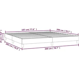 vidaXL Boxspringbettgestell 200 x 200 cm Dunkelgrün