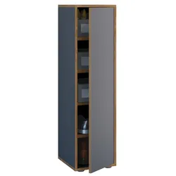 Schuhschrank VCM "XL Holz Großer Schuhschrank Schuhkommode Salia B30", grau (anthrazit), Schränke, Schuhschrank