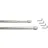INDEKO Scheibenstange INDEKO "Scheibenstange ausziehbar 1-läufig, 2 Stück" Gr. 3, silber (edelstahlfarben, silberfarben), Ø:11mm, Eisen, Gardinenstangen