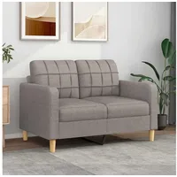 LuxusKollektion Schlafsofa 2 Sitzer Sofa Schlafsofa Klappbar Armrest Stoff 2-Sitzer-120 cm Taupe grau