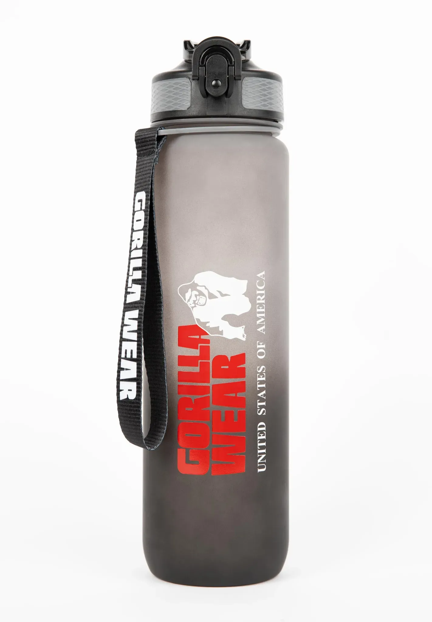 Gradient-Wasserflasche 1000ML - Schwarz/Grau