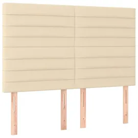 vidaXL Boxspringbett 140 x 200 cm Creme