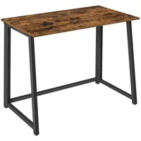 Home collective Schreibtisch Braun, Holzwerkstoff, Rechteckig, 40x75x80 cm, Arbeitszimmer,