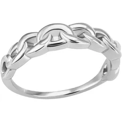 Fingerring FIRETTI "Schmuck Geschenk Silber 925 Silberring Ring Kettenglieder" Gr. 58, silber (silberfarben), Fingerringe, Damen, 58, Silber 925 (Sterlingsilber), 1,2mm
