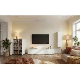 Möbel Kraft Stream TV-Lowboard 200 cm Weiß Holzwerkstoff