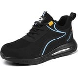 OFFCUP Sicherheitsschuhe, Luftkissen Arbeitsschuhe, Drehknopf Sicherheitsschuhe Leicht Trends Herren Damen Sportlich Atmungsaktiv Stahlkappenschuhe rutschfest Schutzschuhe EU 44 - 44 EU