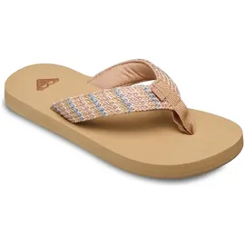 Roxy "Rg Porto Raffia", Jungen, Gr. 11(28), blau, braun, weiß, Obermaterial: 90% synthetisches Raffia/10% Textilpolyester, Futter: 100% Textilpolyester, Laufsohle: 100% EVA., Schuhe Sandale