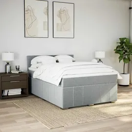 vidaXL Boxspringbett 140 x 200 cm Hellgrau