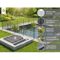 prestige home living outdoor Teichzaun Oberbogen 390 x 79 cm Anthrazit/Stahl