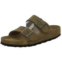 Birkenstock Leder-Pantoletten "Arizona" in Khaki - 42