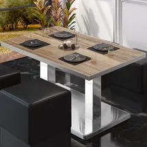 GGM Möbel Bistro Loungetisch Braun Sheesham 130 x 80 x 41 cm