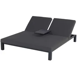 Hartman Eva Doppelliege Aluminium/Sunbrella - Black
