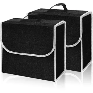Auto Organizer Toolbag, 2PCS Kofferraum Organizer aus Filz mit Klett Fixierung, Auto Zubehör für Werkzeug & Autopflege, Auto Organizer Kofferraum, Kofferraumtasche