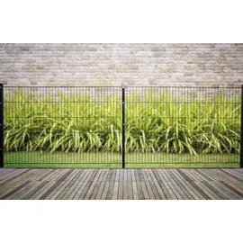 garden 'n' more Doppelstabmattenzaun 200 x 100 cm Grau/Schwarz