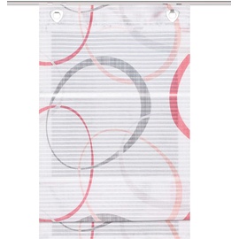 Home Fashion Magnetrollo mit Ösen Vitus rot, Digitaldruck, halbtransparent, 130cm x