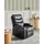 Beliani Elektrischer Fernsehsessel Kunstleder 79 x 105 x 91 cm Schwarz mit Fernbedienung
