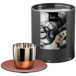 Eisch COSMO COLLECT Platin/Kupfer Espressoglas mit Untertasse
