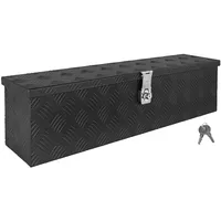 Trucky Deichselbox Schwarz Werkzeugkasten Truckbox Alu Box Anhänger Kiste