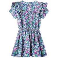vidaXL Kinderkleid mit Rüschenärmeln Kobaltblau 128