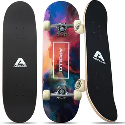 71 cm Kinderskateboard - Nebula bunt|WEISS 71 CM