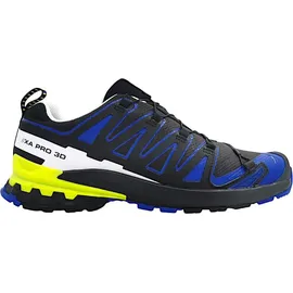 Salomon Herren Trailrunningschuhe SHOES XA Pro 3D, Black/Surf The Web/Safety Yellow, 46