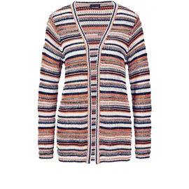 GOLDNER Luftige multicolore Strickjacke Weiß 19