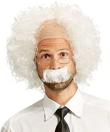 Perücken-Set "Professor", weiß