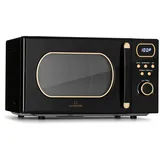 Klarstein Mikrowelle mit Grill 20l 700 / 800 W Ø25,5cm 8 Programme Schwarz