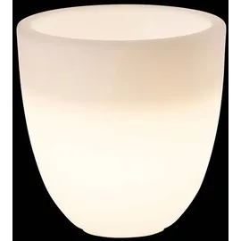 8 seasons DESIGN Shining Curvy Pot S 39 x 39 cm Weiß