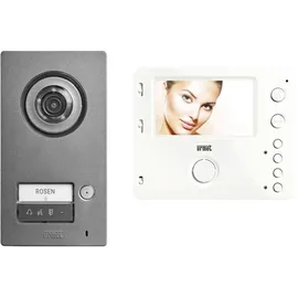 Urmet Video-Türsprechanlage 2-Draht Set 74565 1WE weß/silber