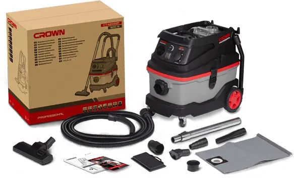 CROWN Nass und Trockensauger 2 in 1 Funktion 1600 W 30 L