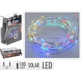 Basics Mehrfarbige SOLAR-MICRO-LED-GIRLANDE, 100 LEDS, 7M.